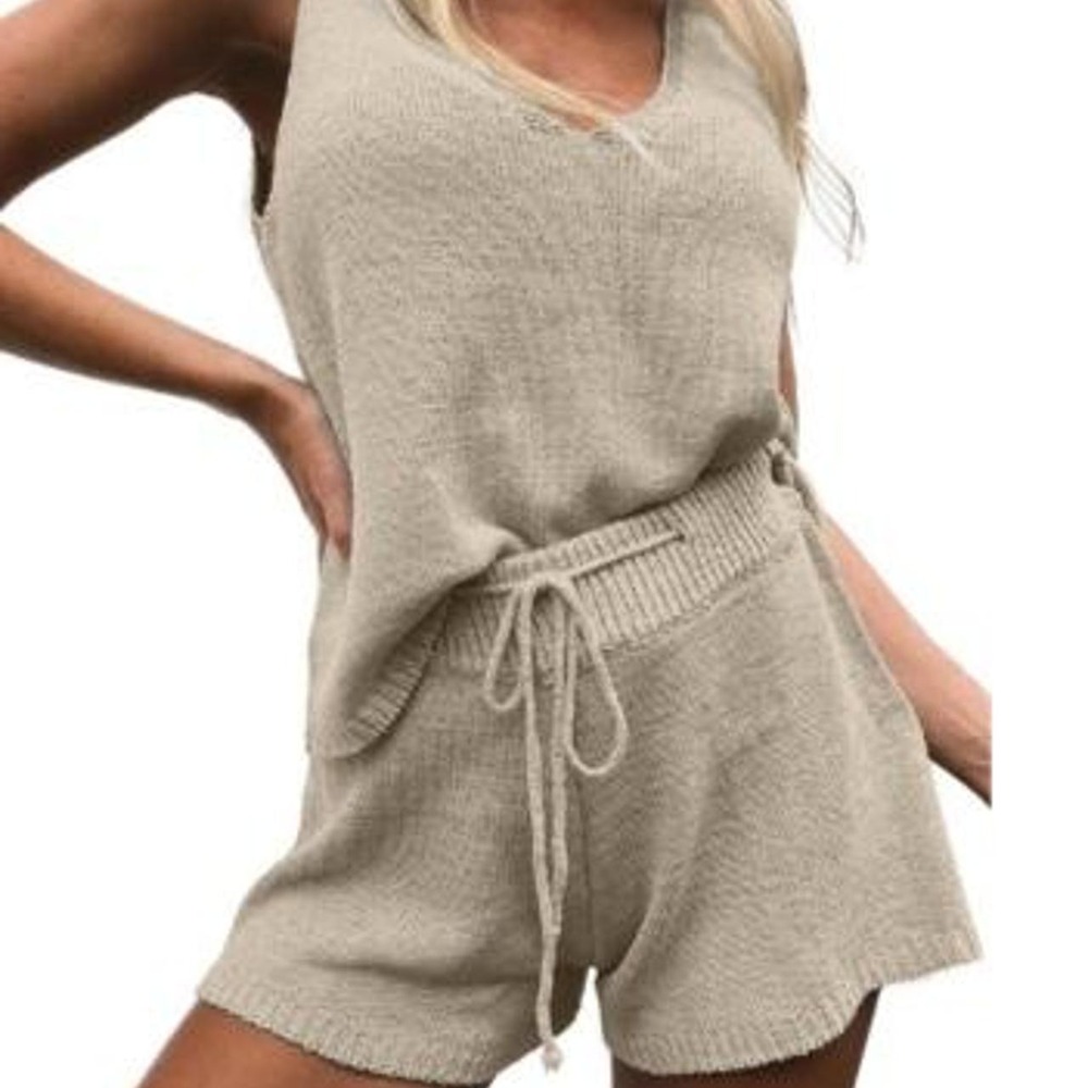 Imily Bela Women's Summer Lounge Set Knit 2 Piece Outfit